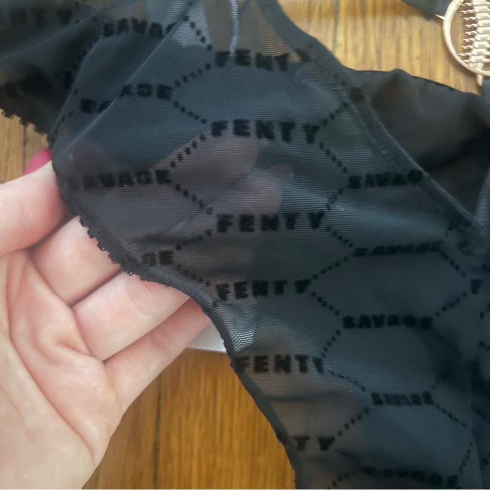 NEW Fenty X panties savage black mesh m medium Rihanna - Picture 2 of 5